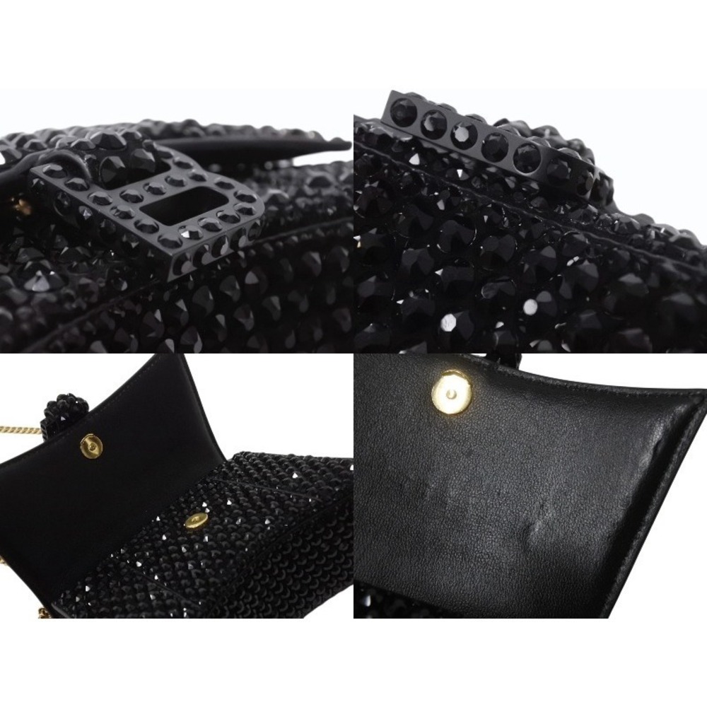 Balenciaga Couture Hourglass Black XS Paris Handbag Crystals Swarovski - Picture 6 of 9